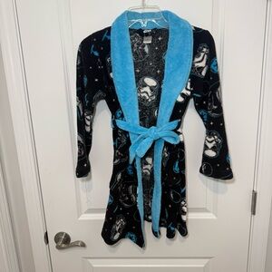 Star Wars Boy’s Darth Vader Plush Fleece Robe Blue Black sz: L